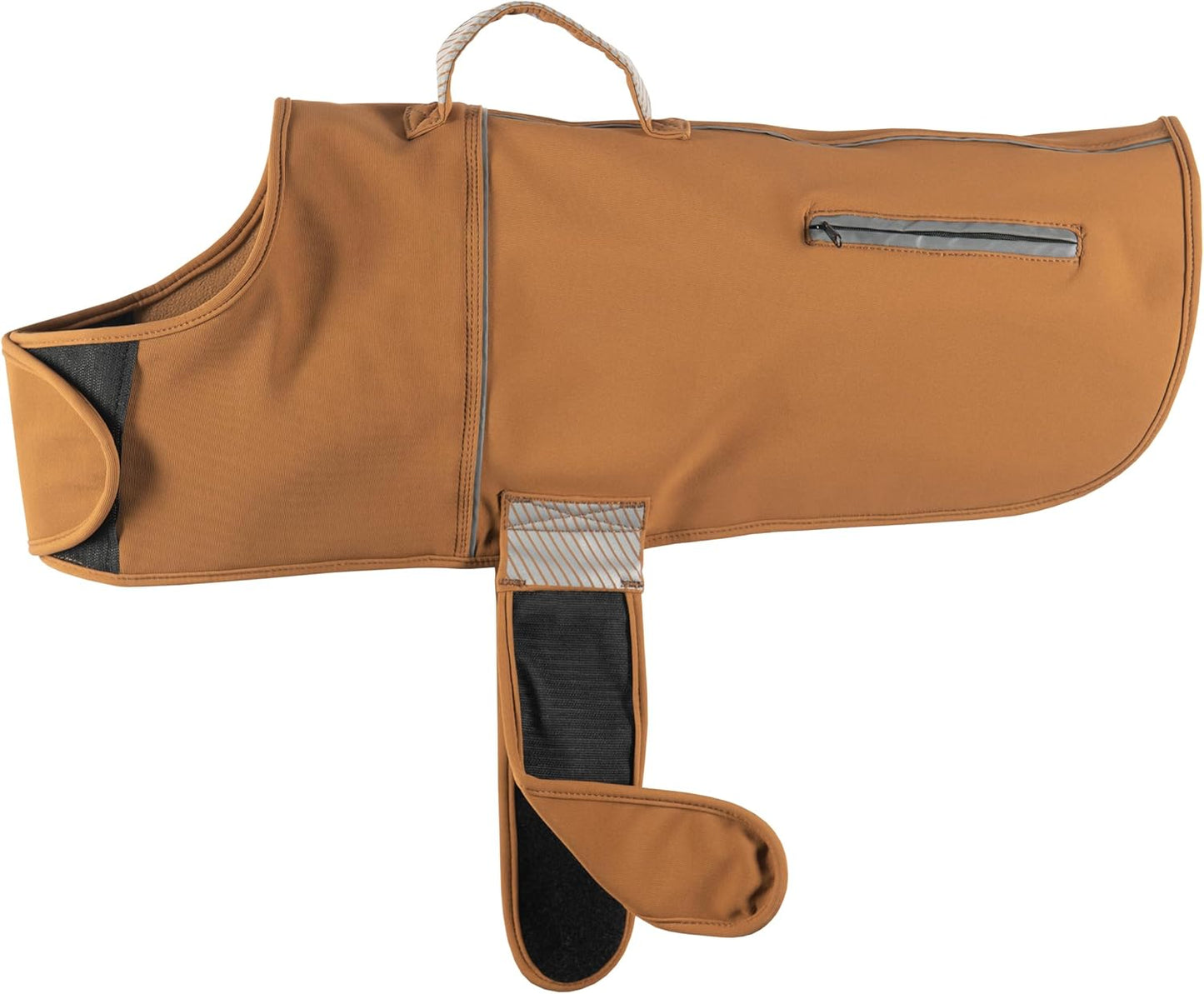 Quick Duck Fleece Lined Dog Jac, Water-Repellent Dog Vest, Brown, X-Large