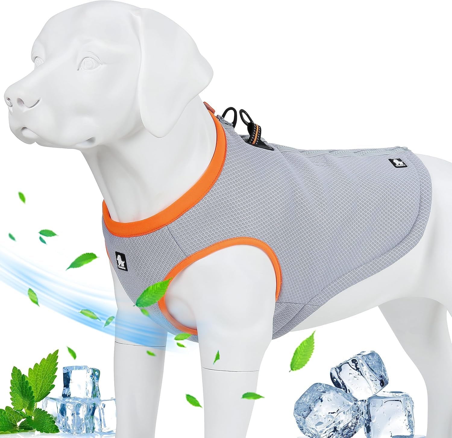 Truelove Adjustable Dog Cooling Vest Harness for Outdoor Activities and Training