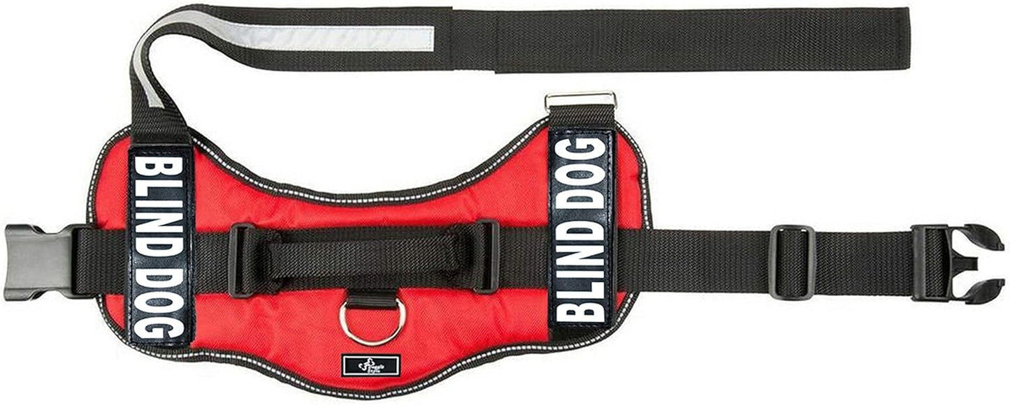 Blind Dog Harness No Pull No Escape Dog Vest for Blind Dogs Adjustable Vest with Handle Blind Dog Accessories and Patches for Training and Mobility