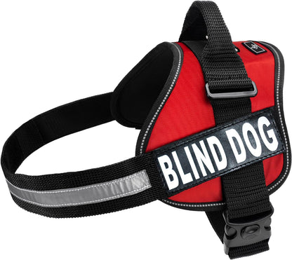 Blind Dog Harness No Pull No Escape Dog Vest for Blind Dogs Adjustable Vest with Handle Blind Dog Accessories and Patches for Training and Mobility